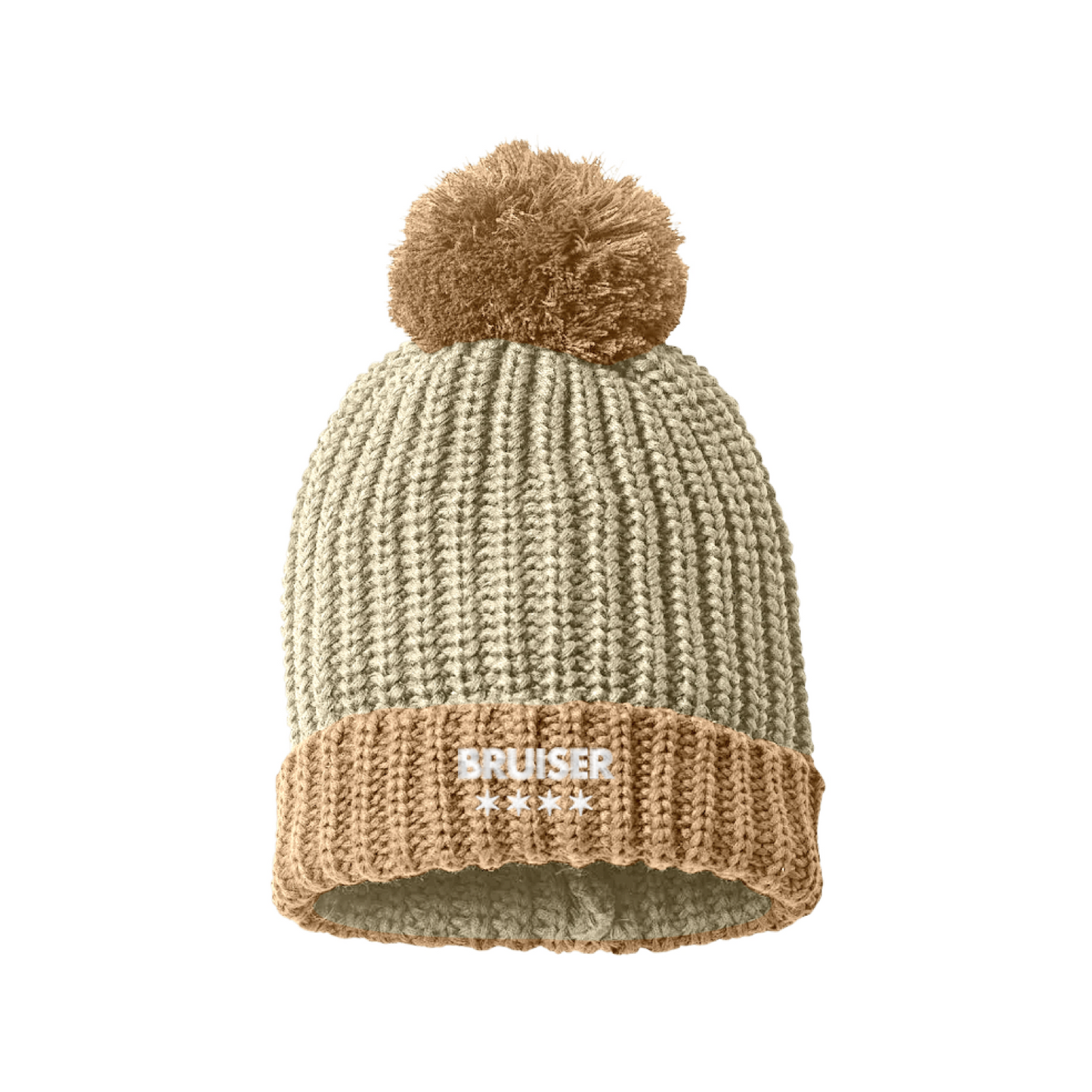 Chunky Cable with Cuff & Pom Beanie