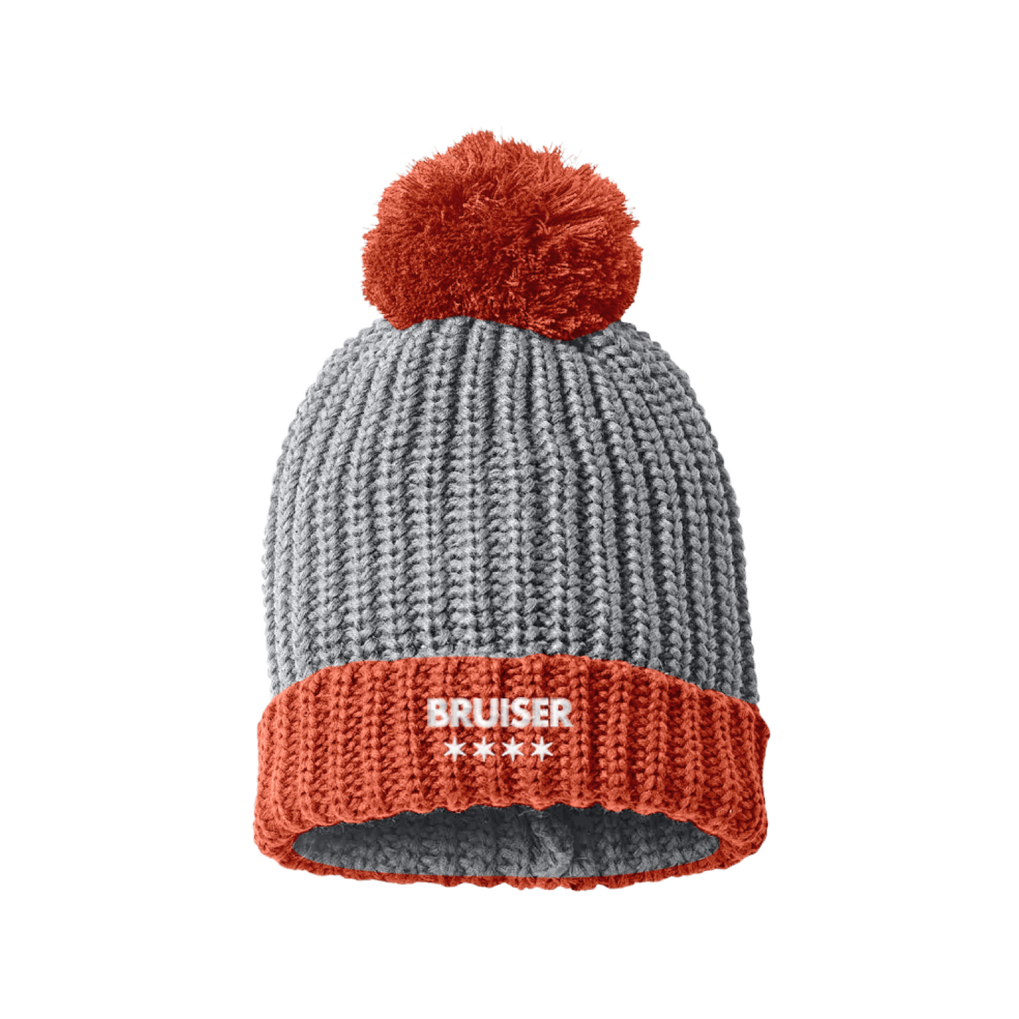 Chunky Cable with Cuff & Pom Beanie