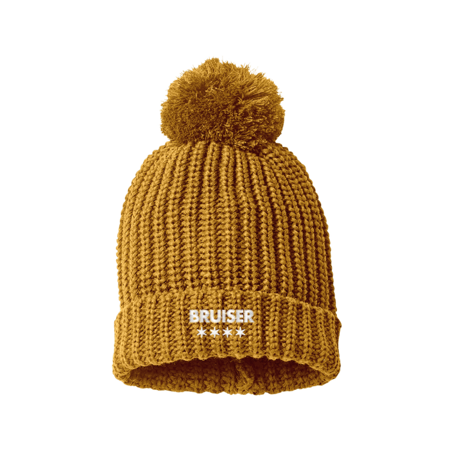 Chunky Cable with Cuff & Pom Beanie