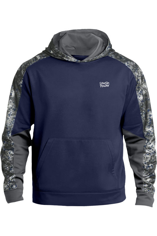 Sport-Tek® Youth Sport-Wick® Mineral Freeze Fleece Colorblock Hooded Pullover